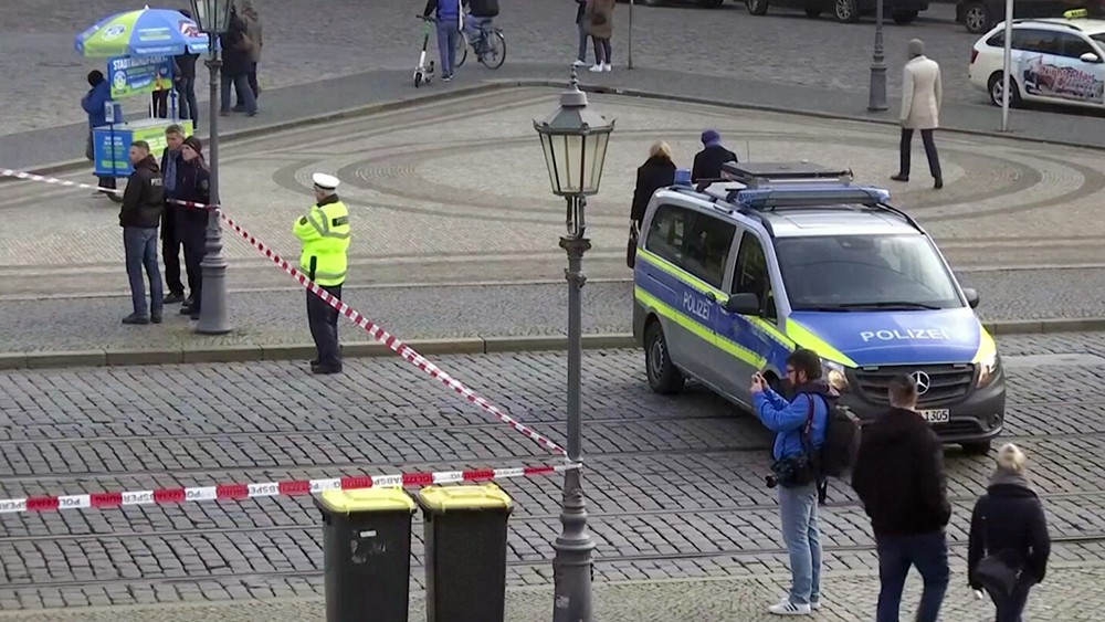 Полиция Германии на месте ограбления в Дрездене
