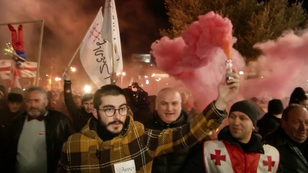 Акция потеста оппозиции в Грузии