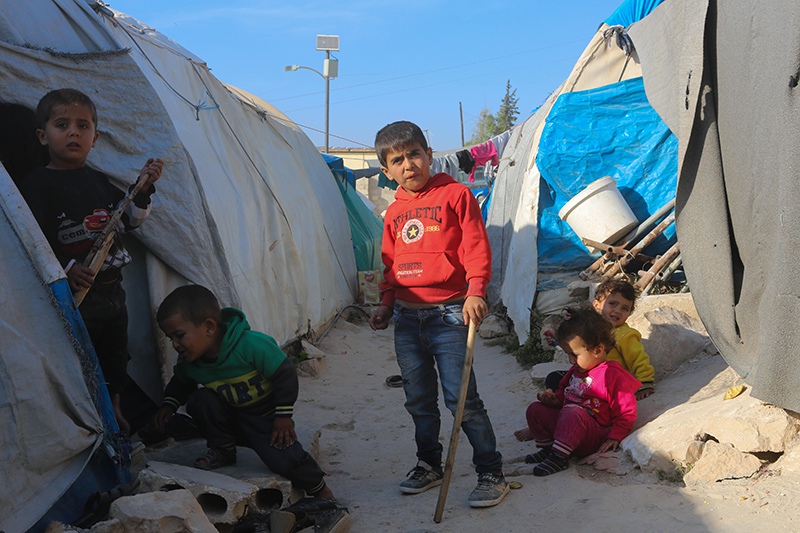 Лагерь беженцев в Сирии