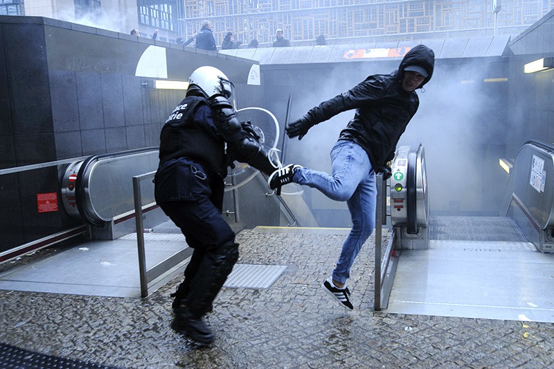 Полиция Франции на акции протеста