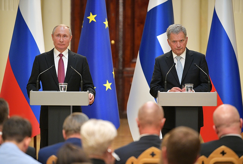 Владимир Путин и президент Финляндии Саули Ниинистё