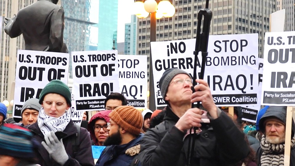 Митинг против войны в Ираке и Иране
