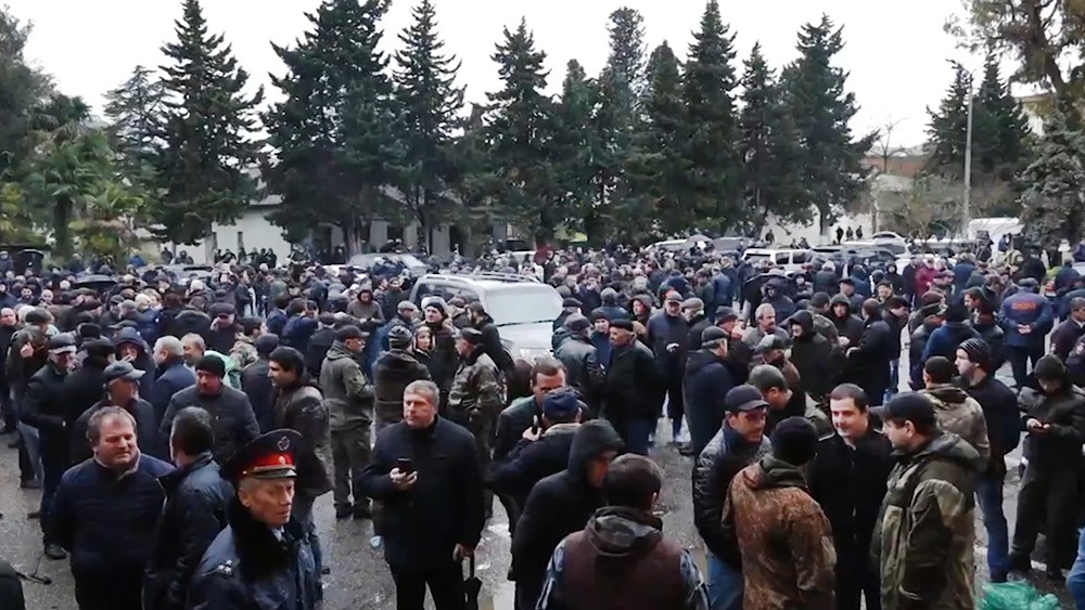 Митинг в Абхазии