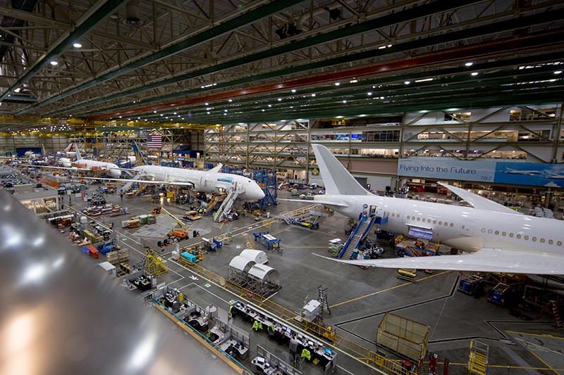 Производство самолетов Boeing