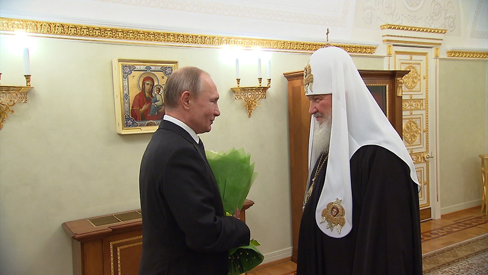 Владимир Путин и патриарх Кирилл 