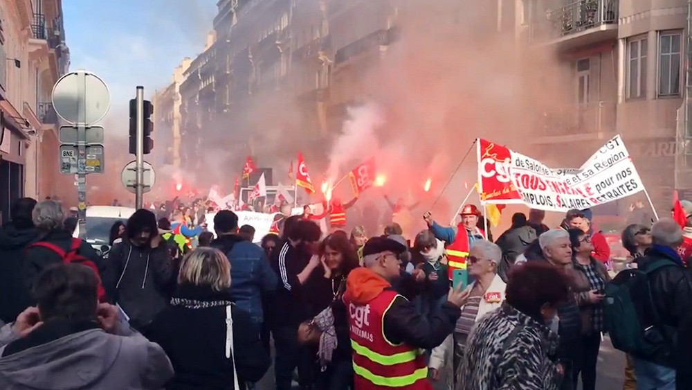 Забастовка в Париже