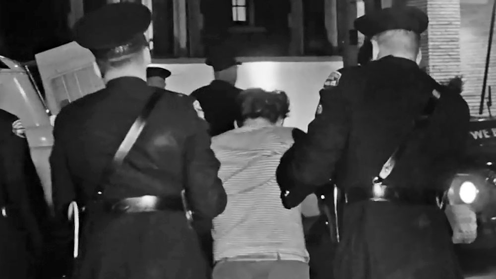 Архивные кадры: полиция США задерживает мужчину