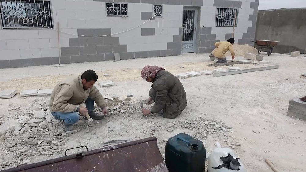Восстановление домов в Сирии