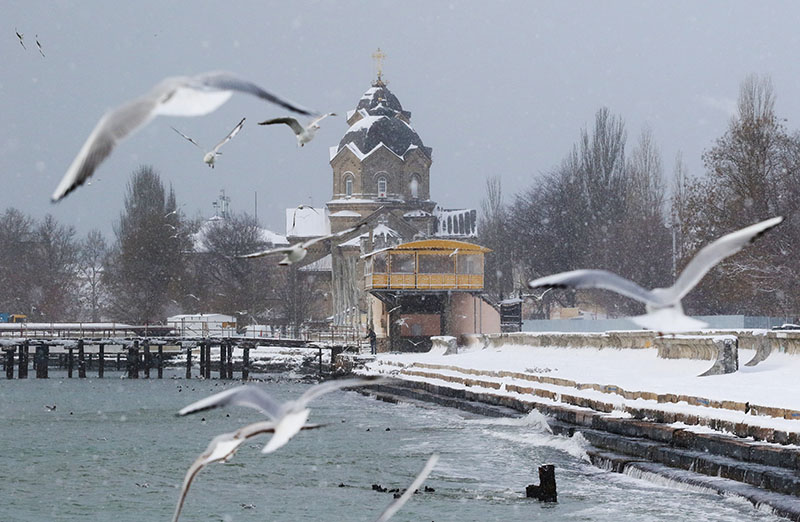Снегопад в Крыму 