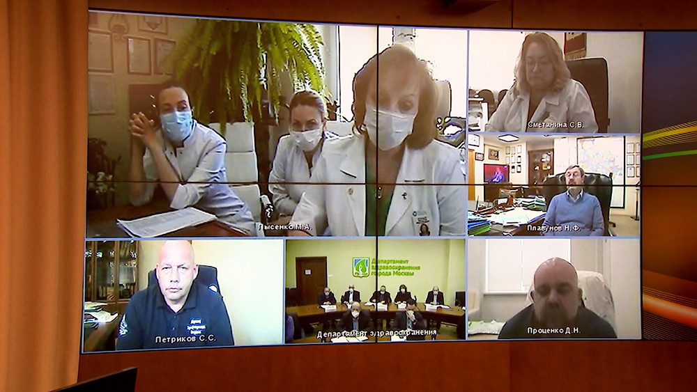 Видеоконференция Сергея Собянина и врачей