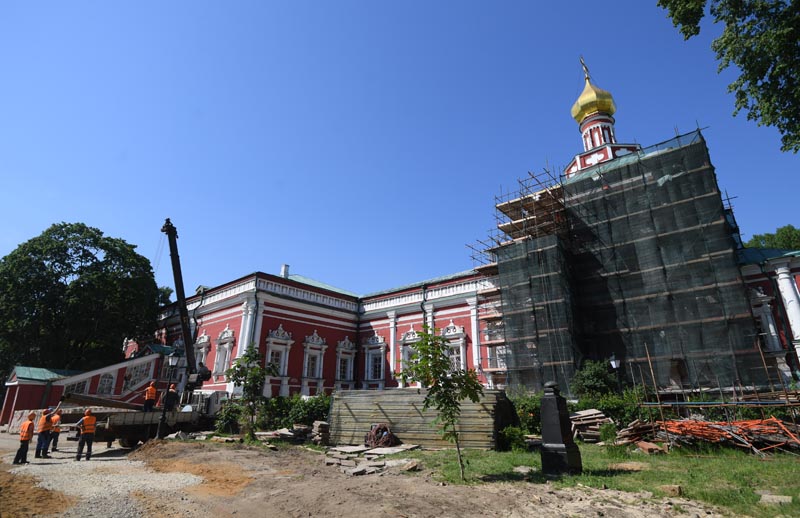 Реставрационные работы в Новодевичьем монастыре