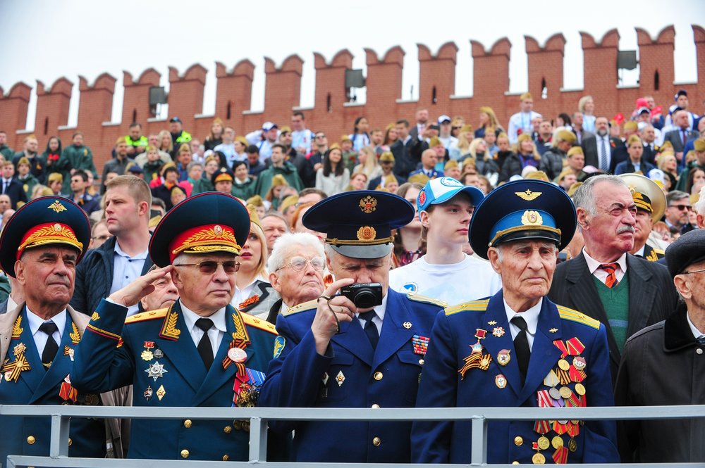 Ветераны на параде Победы на Красной площади