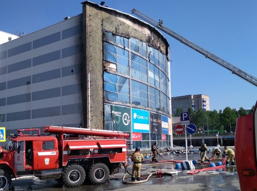Последствия пожара в торговом центре