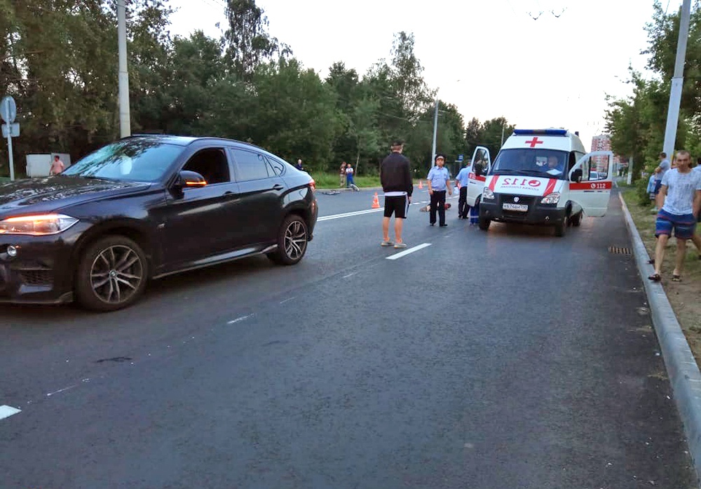 Последствия ДТП с участием велосипедиста в Подольске