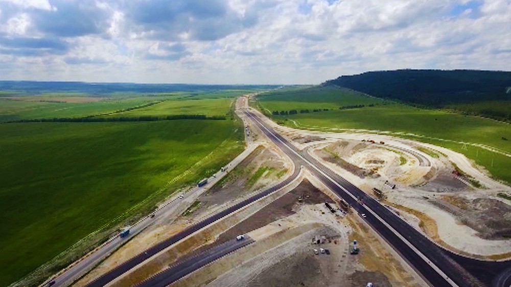 Строительство трассы "Таврида" в Крыму 