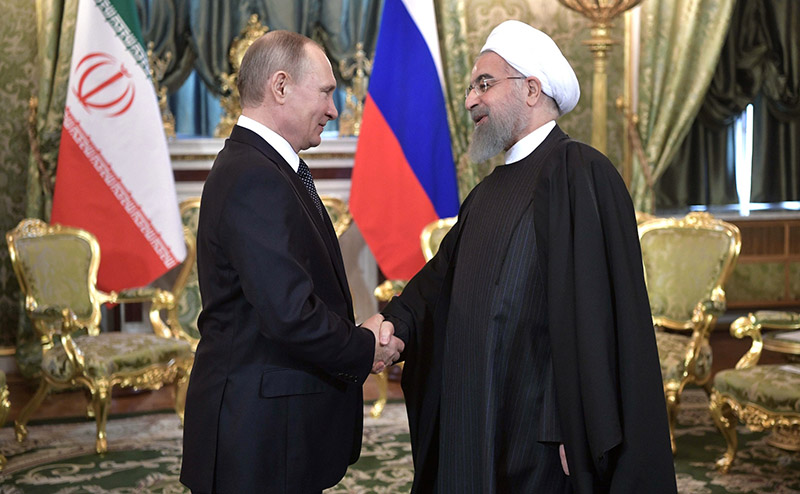 Владимир Путин и президент Исламской Республики Иран Хасан Роухани