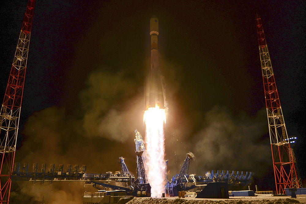 Пуск ракета-носителя "Союз-2"