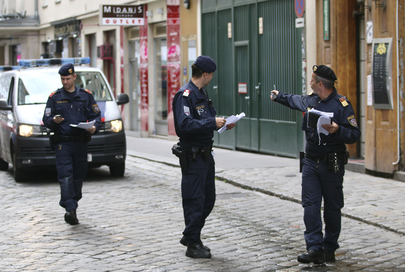 Полицейская операция по поиску злоумышленников, устроивших стрельбу в центре Вены