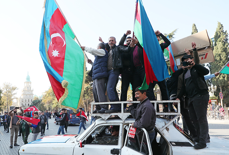 Азербайджан празднует завершение военного конфликта вокруг Нагорного Карабаха