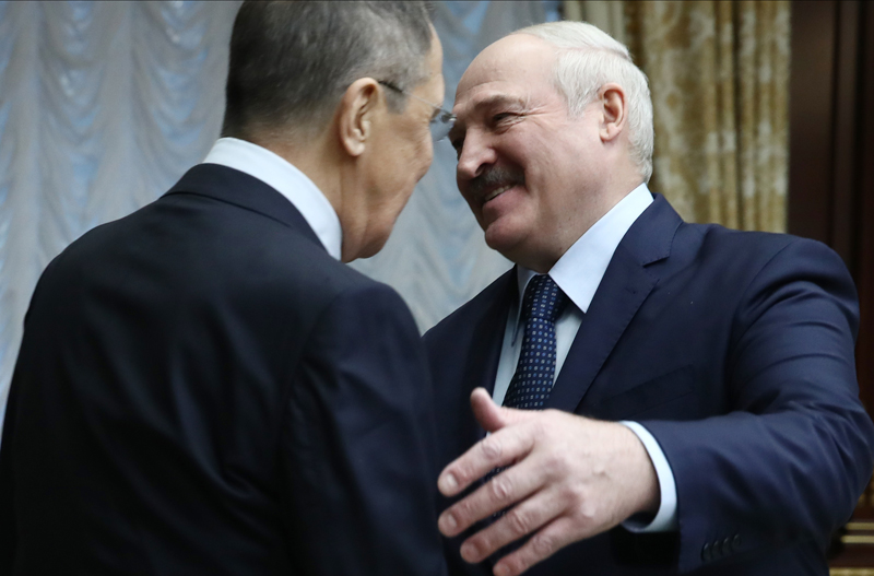 Сергей Лавров и президент Белоруссии Александр Лукашенко