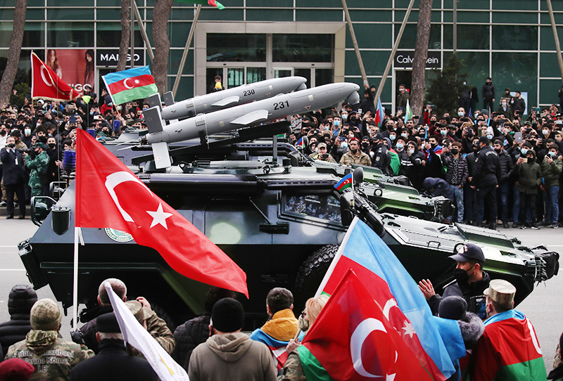 Военный парад, посвященный окончанию конфликта в Нагорном Карабахе