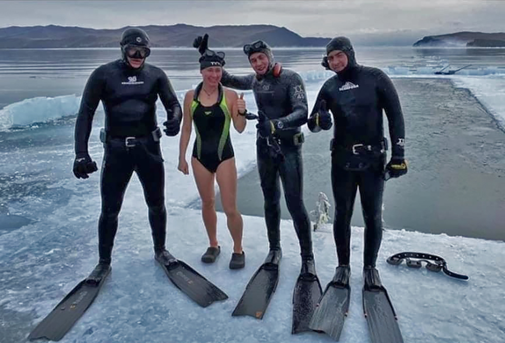 Екатерина Некрасова, установила мировой рекорд среди женщин по плаванию подо льдом