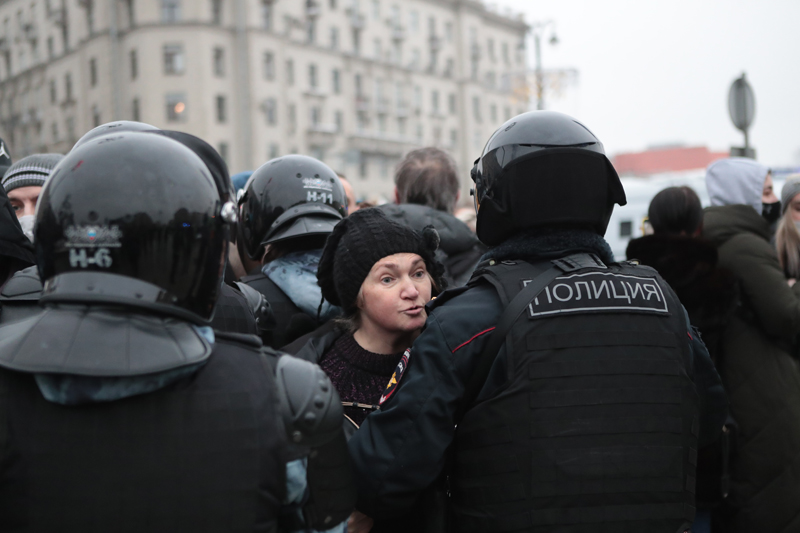 Незаконная акция в Москве 