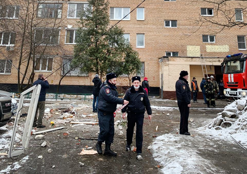 Последствия взрыва в жилом доме в Химках