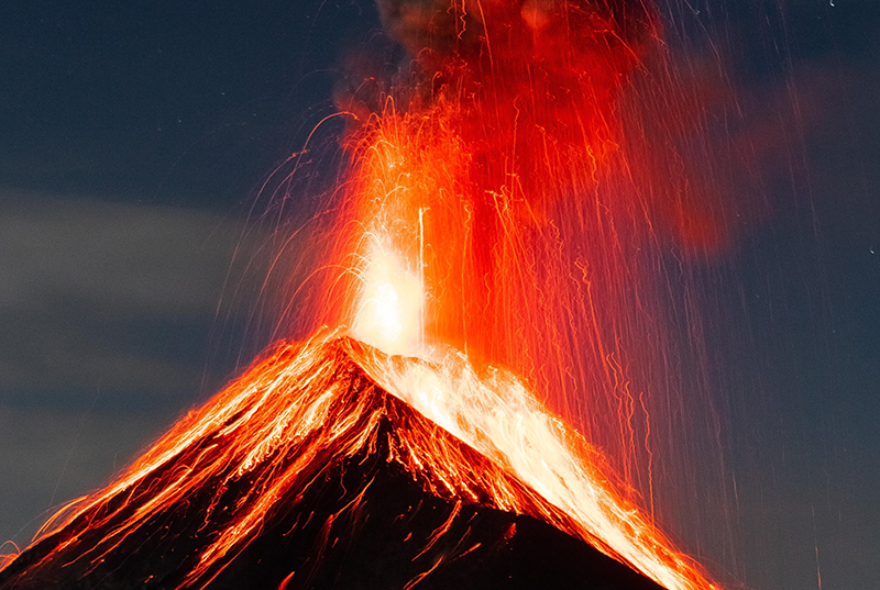 Вулкан в Гватемале