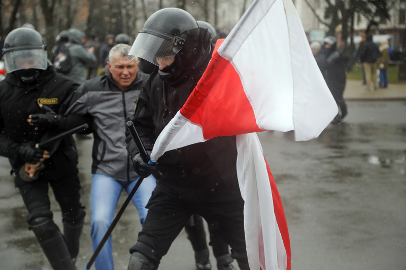  Несанкционированная акция оппозиции в Минске 