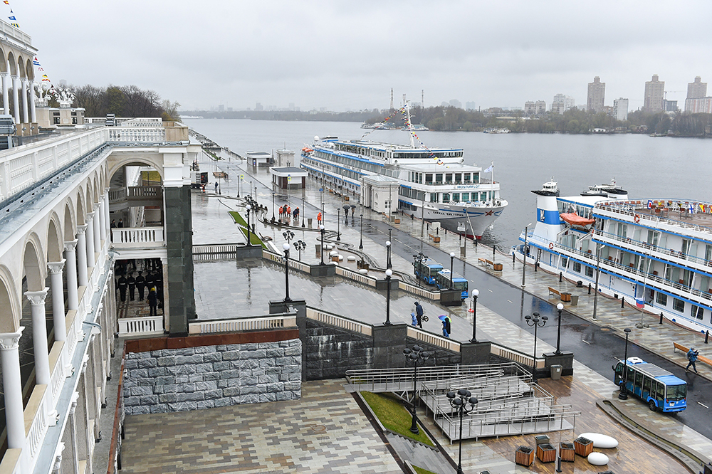 Открытие речной навигации на причалах Северного речного порта в Москве