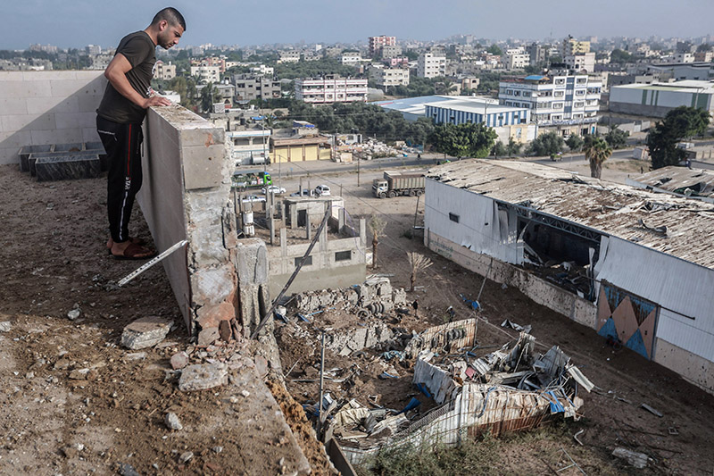 Последствия авиаудара Израиля по сектору Газа