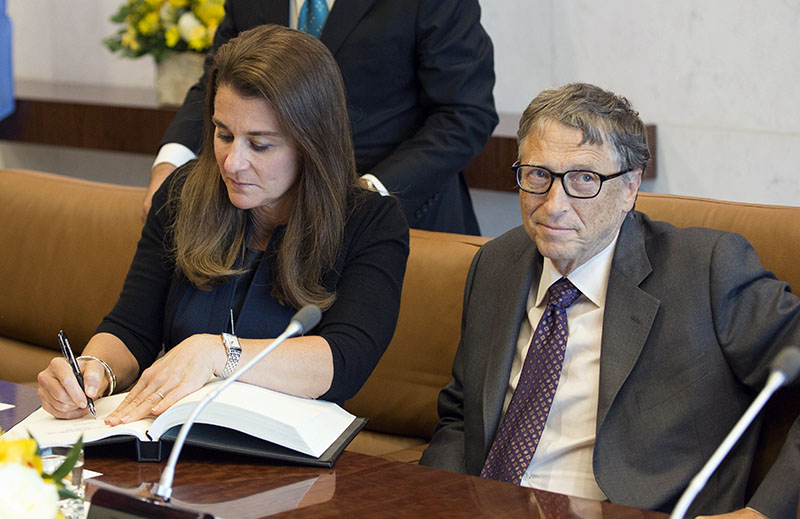 Билл Гейтс с женой