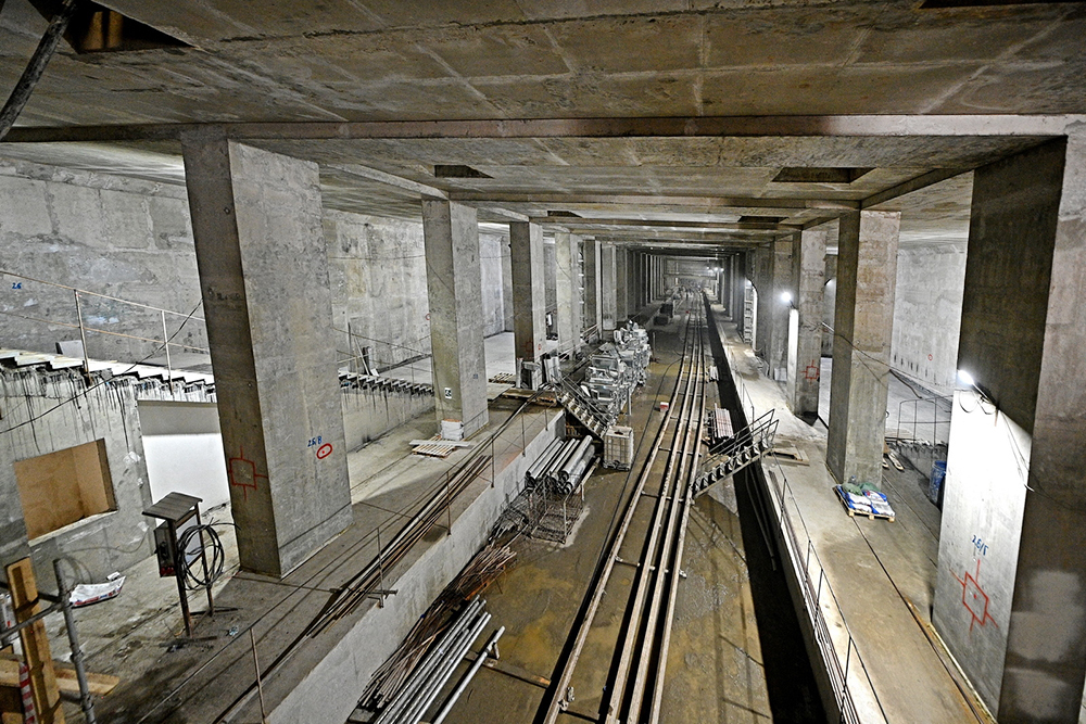 Строительство станции метро
