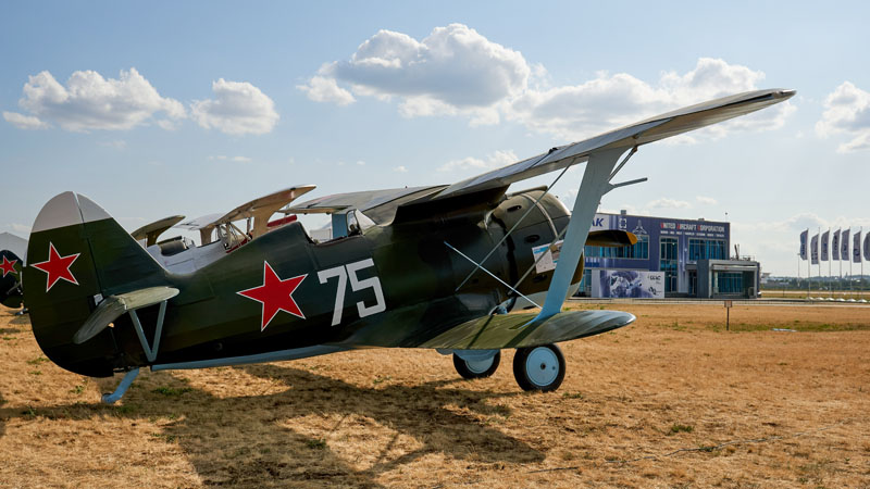 Истребитель И-153 "Чайка" на авиасалоне МАКС-2021