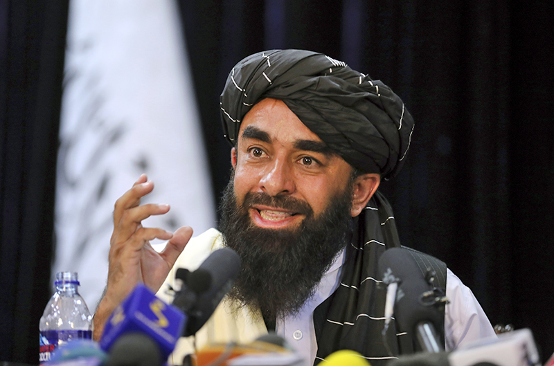 Пресс-конференция официального представителя движения "Талибан" (запрещено в России) Забихуллы Муджахида