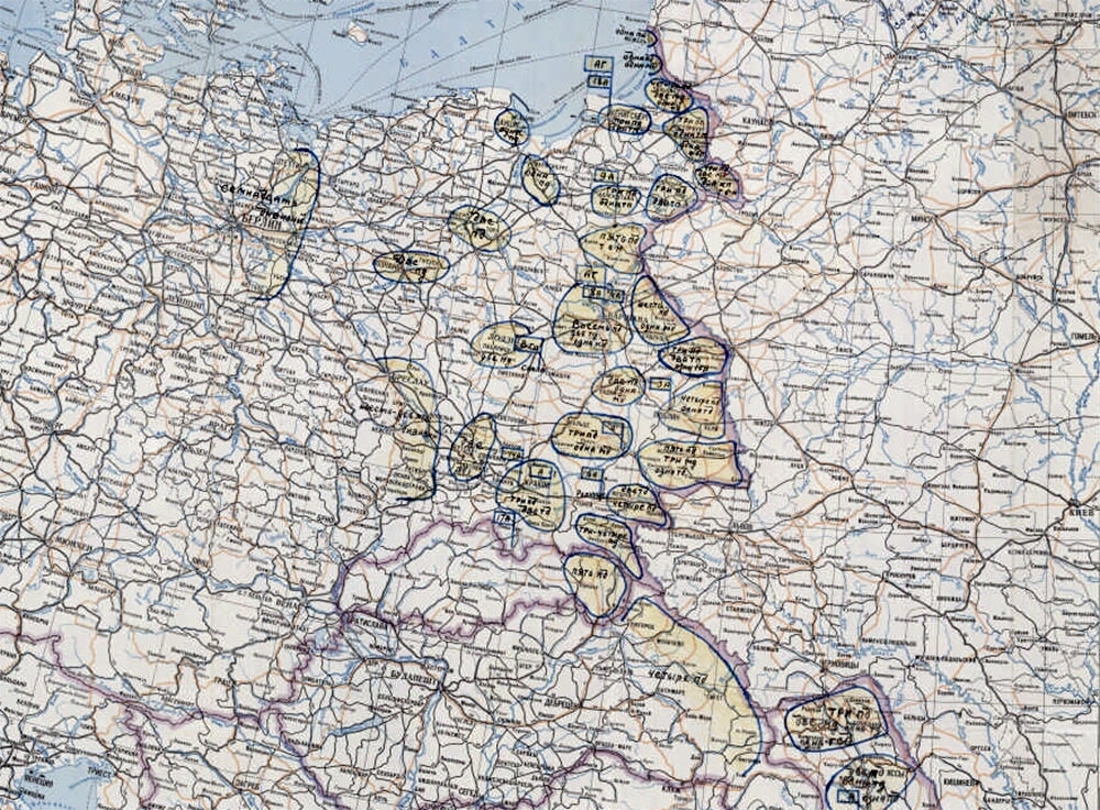 Карта группировки германских войск на 20 июня 1941 г.