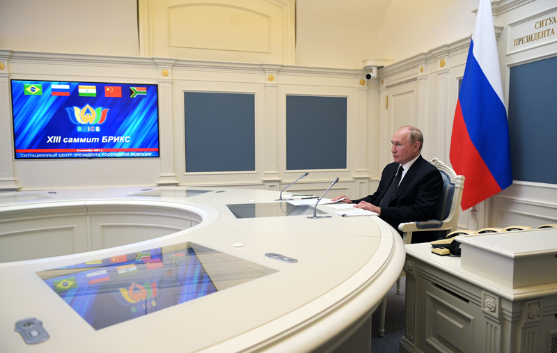 Владимир Путин принимает участие в XIII саммите БРИКС
