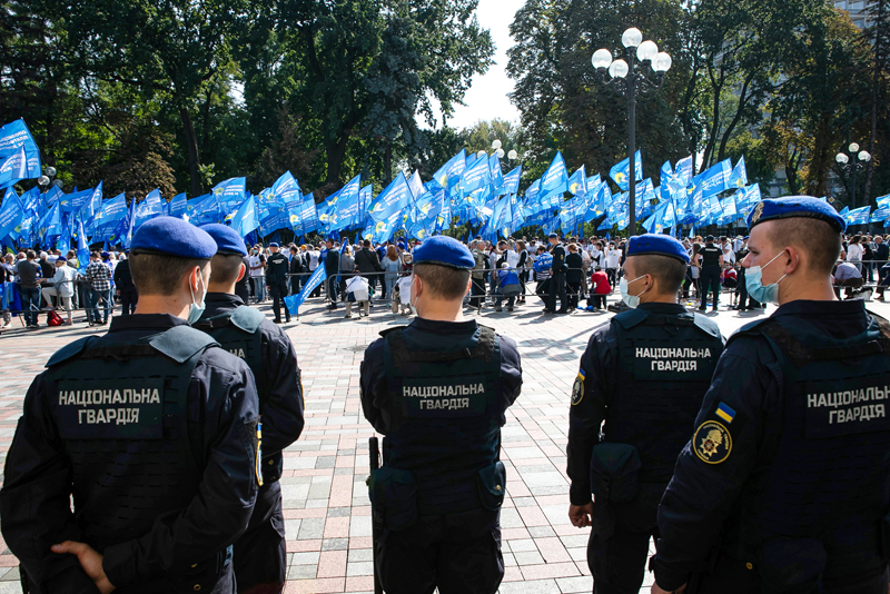 Митинг сторонников партии "Оппозиционная платформа - За жизнь" в Киеве