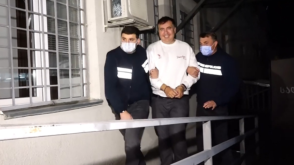 Задержанный Михаил Саакашвили