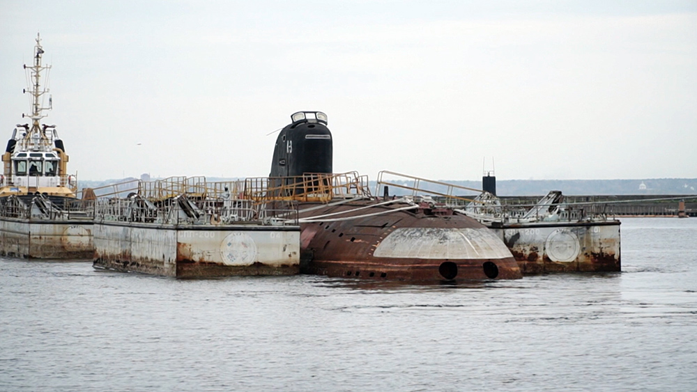 Буксировка подводной лодки "К-3 Ленинский комсомол"