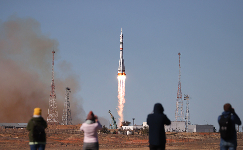 Запуск РН "Союз-2.1а" с кораблем "Союз МС-19"