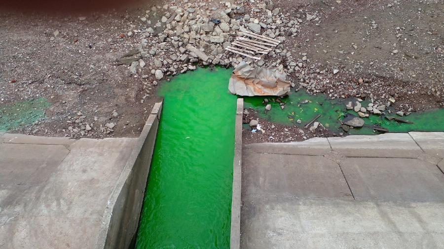 Вода в реках Егошиха, Данилиха, Ива и Кама окрасилась в зелёный цвет