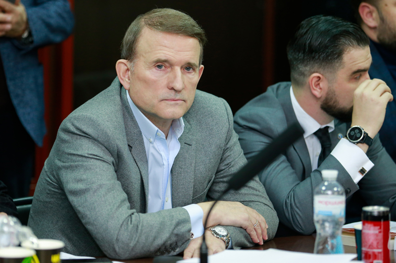 Виктор Медведчук во время судебного заседания