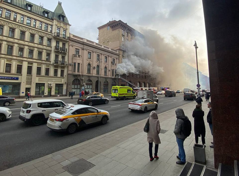 Возгорания дома в Москве 