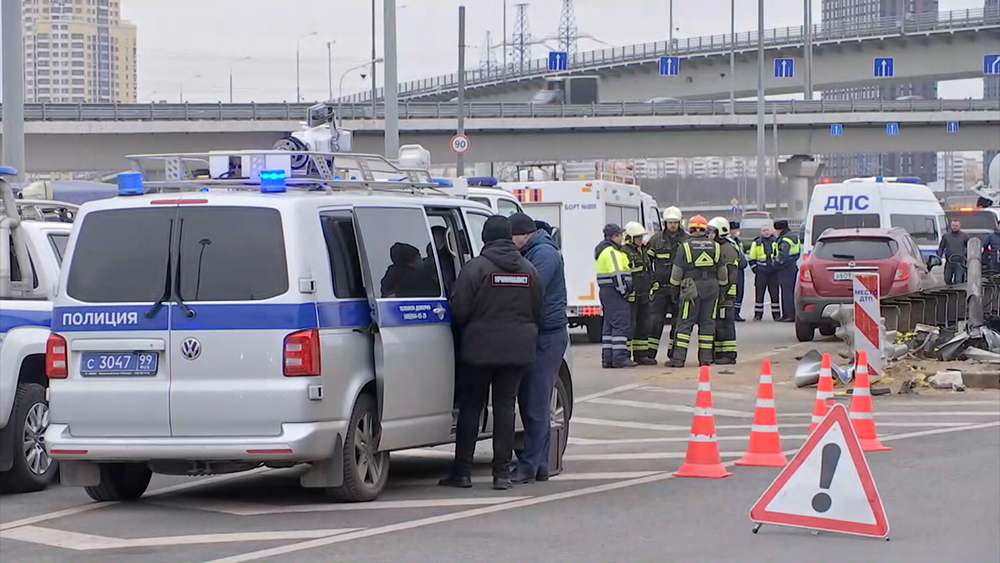Авария с маршруткой в Москве