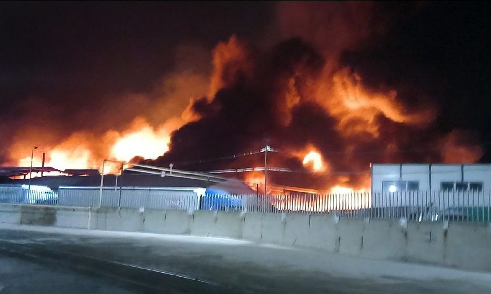 Пожар в промзоне Ульяновска
