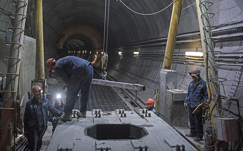 Строительные работы второй очереди Байкальского тоннеля