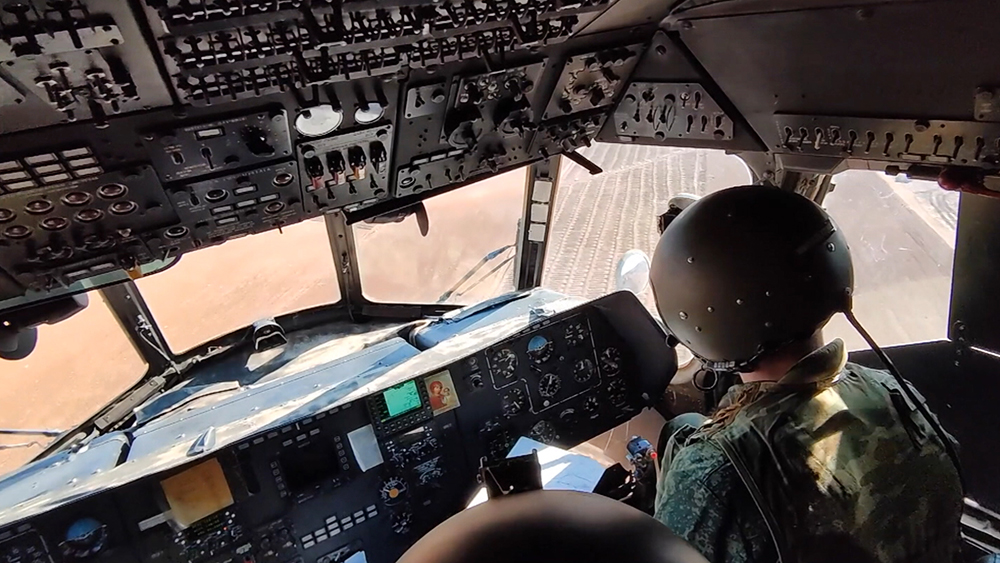 Патрульный вертолет ВКС России в Сирии