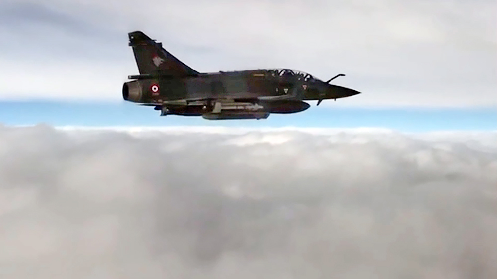 Перехват истребителя ВВС Франции Dassault Mirage